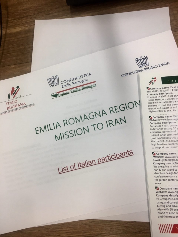 Missione in Iran della Regione Emilia Romagna