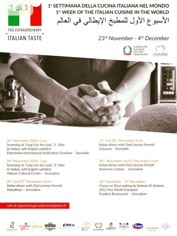 Prima Settimana della Cucina Italiana nel Mondo