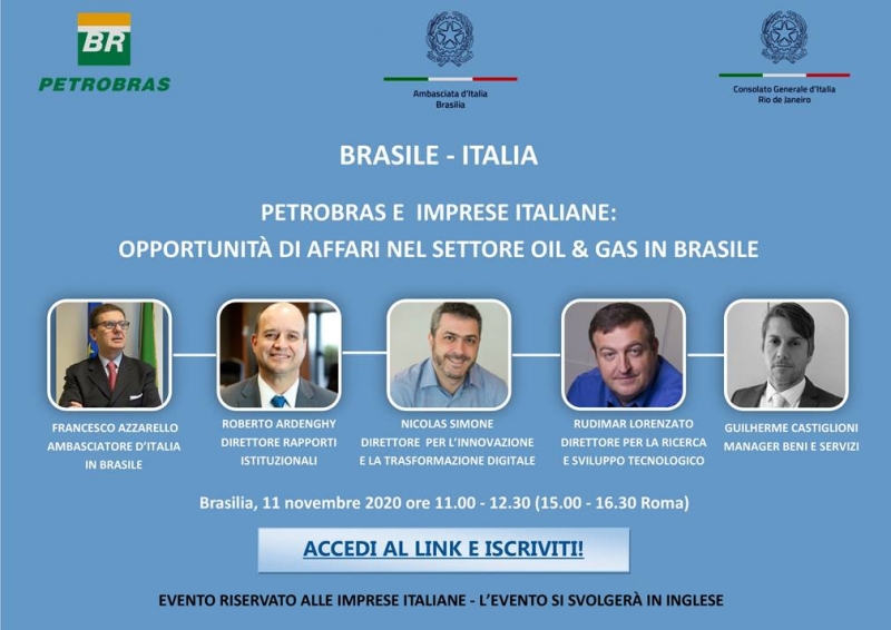 INCONTRO PETROBRAS (11/11/2020) - SOCIETÀ ITALIANE SU OPPORTUNITÀ DI AFFARI NEL SETTORE OIL E GAS