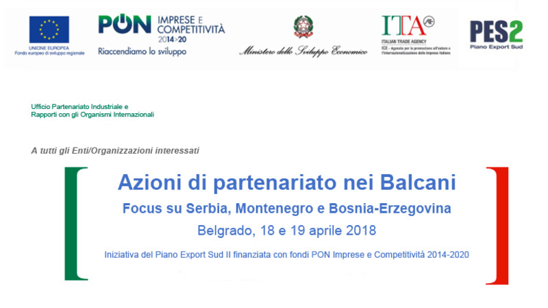 Seminario ICE a Belgrado - Azioni di partenariato nei Balcani