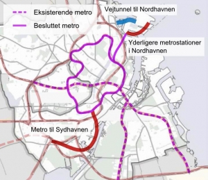Previsto un secondo ampliamento della linea metropolitana di Nordhavn